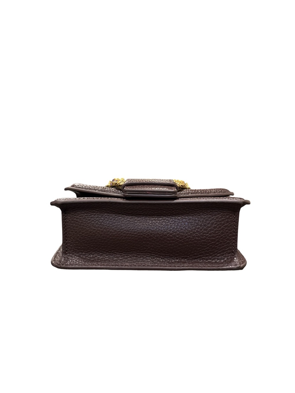 Versace Jeans Collection Dark Brown Leather Bag Gold Hardware Crossbody Mini - Picture 5 of 7